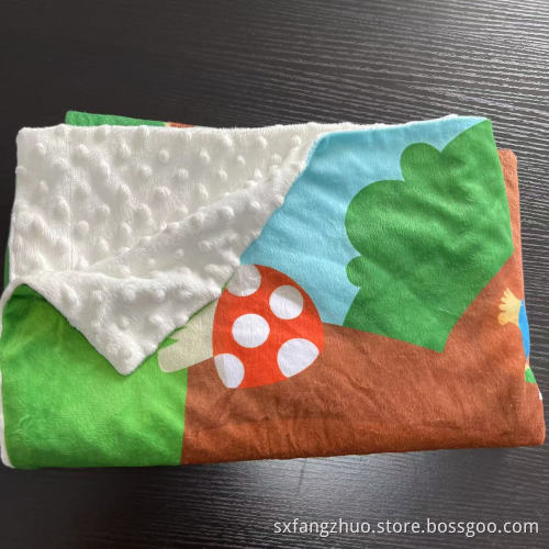 skönhetstecknad mjuk polyester sublimation baby filt